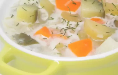 A delicious fusion of American and Polish flavors in a comforting pickle soup.