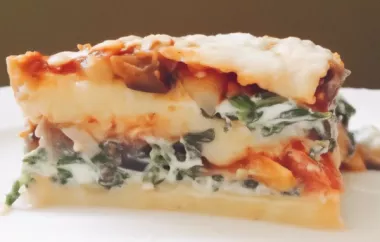 A delicious twist on traditional lasagna using creamy polenta and flavorful roasted vegetables.