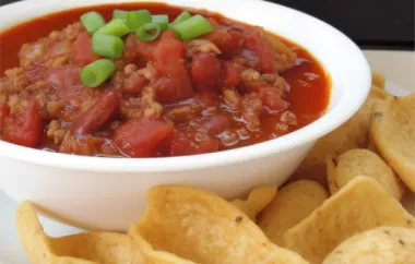 A hearty and flavorful chili recipe that can be made in under 30 minutes.