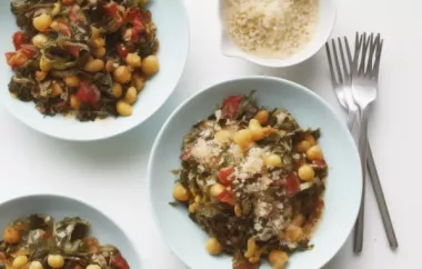 A Hearty Vegetarian Stew with Chickpeas and Spinach