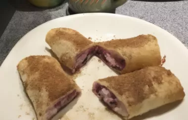 Air-Fryer Blueberry Chimichangas