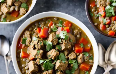 Amy's Curried Ground Turkey and Lentil Soup