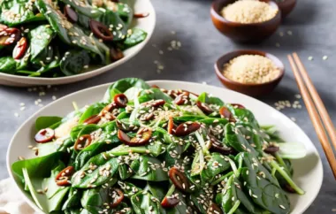 Asian-Inspired Spinach Salad with Sesame Dressing