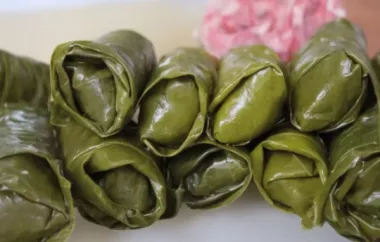 Authentic Middle Eastern Stuffed Grape Leaves Aleppo Style