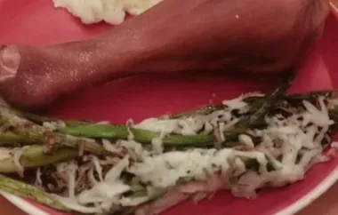 Baked Asparagus with Cheesy Onion Topping