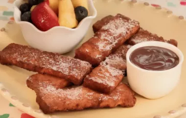 Baked Babka French Toast Sticks with Chocolate Dipping Sauce