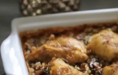 Baked Chicken Thighs with Mushroom Brown Rice