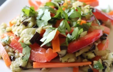 Baked Eggplant Salad with Fresh Herbs and Lemon Dressing