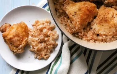 Baked Lemon Pepper Chicken Thighs and Rice