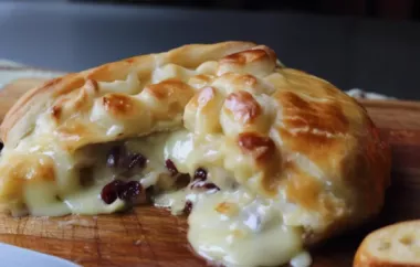 Baked Stuffed Brie with Cranberries and Walnuts