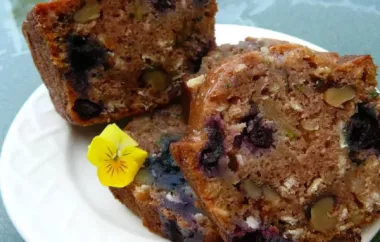 Barbie's Blueberry Zucchini Bread with Oatmeal and Walnuts