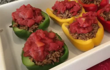 Bison and Brown Rice Stuffed Peppers Recipe