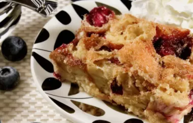 Blueberry Croissant Bread Pudding