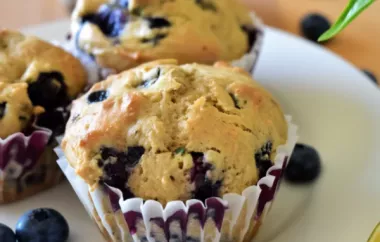 Blueberry Lime and Basil Muffins
