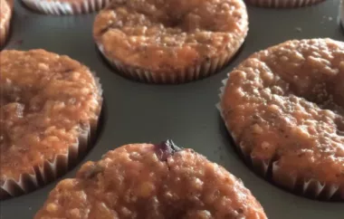 Blueberry Oatmeal Chia Seed Muffins