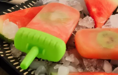 Boozy Watermelon Kiwi Ice Pops Recipe