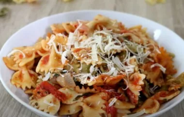 Bow-Tie Pasta with Red Pepper Sauce