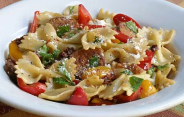 Bow-Tie Pasta with Sausage and Sweet Peppers