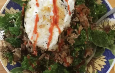 Breakfast Fried Rice With Kale and Egg