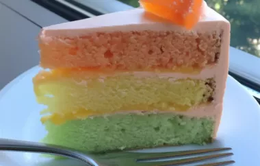 Brighten up your day with this colorful and zesty Rainbow Citrus Cake recipe.
