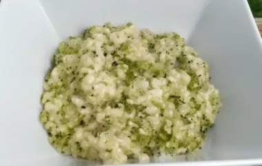 Broccoli Risotto with Cream and Lemon