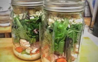 Buffalo Chicken Mason Jar Salads