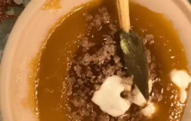 Butternut Squash Soup with Sage and Sausage