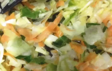 Cabbage and Noodles with Apple and Carrot - A Flavorful and Nutritious Dish