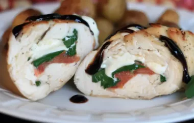 Caprese Stuffed Chicken Breast with Balsamic Reduction Recipe