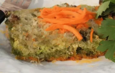 Carrot Crust Broccoli Quiche