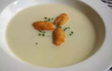 Cauliflower Soup with Blue Cheese Fritters