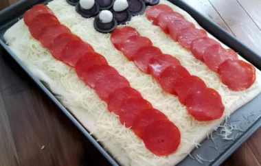Celebrate patriotism with this delicious Flag Pizza