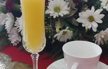 Celebrate the holidays with a festive and refreshing Holiday Mimosa recipe!