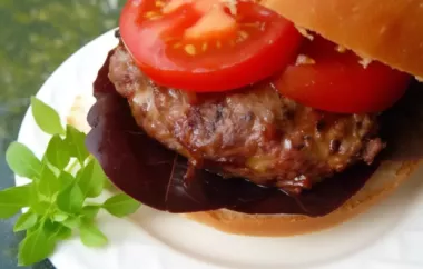 Cheddar Bacon Hamburgers with Horseradish