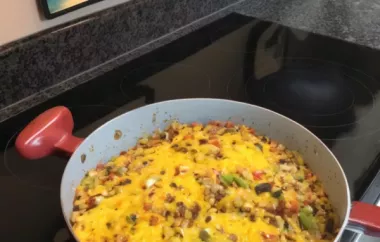 Cheddar-Topped Veggie-Beef Skillet Dinner