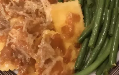 Cheese Ravioli with Pumpkin Sauce