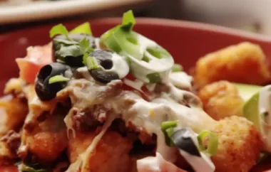 Cheesy and delicious twist on classic nachos using tater tots instead of chips