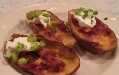 Cheesy and flavorful loaded baked potato skins recipe