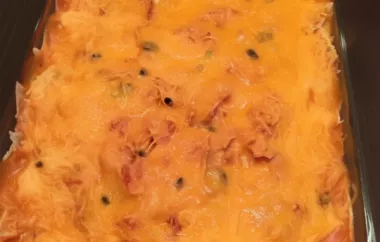 Cheesy and flavorful tortilla chip casserole