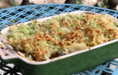 Cheesy Bacon Pasta Bake with Broccoli Crumble