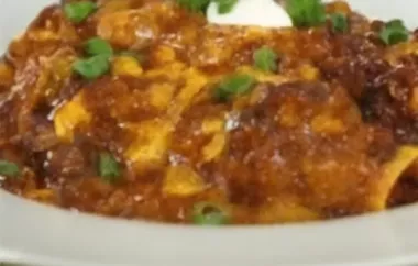 Cheesy Chili Enchiladas