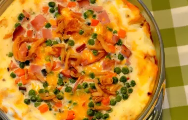 Cheesy Leftover Ham and Mashed Potato Casserole Recipe