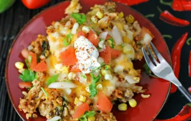 Cheesy Pork Taco Rice - A delicious and satisfying meal that combines the flavors of tacos, rice, and cheese into one tasty dish.