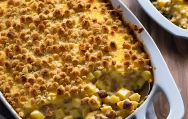 Cheesy Potato Casserole with a Crunchy Topping