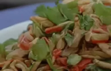 Chicken Noodle Salad with Peanut Ginger Dressing