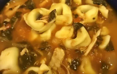 Chicken Spinach and Tortellini Soup
