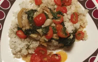 Chicken with Grape Tomatoes and Fried Basil
