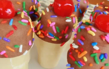 Chocolate-Covered Marshmallow Ice Cream Cone Treats