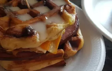 Cinnamon Roll Waffle Breakfast Sandwich