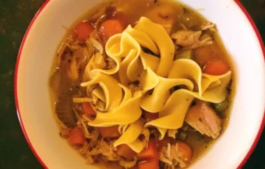 Classic comfort food at its finest, Old Man's Turkey Noodle Soup is a hearty and satisfying dish perfect for cozy nights in.